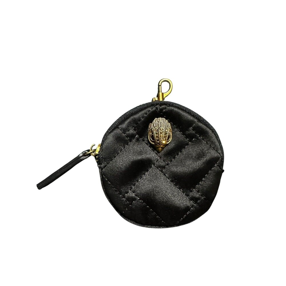 Kurt Geiger Black Mini Round Black  Quilt Coin/Pouch/Charm purse